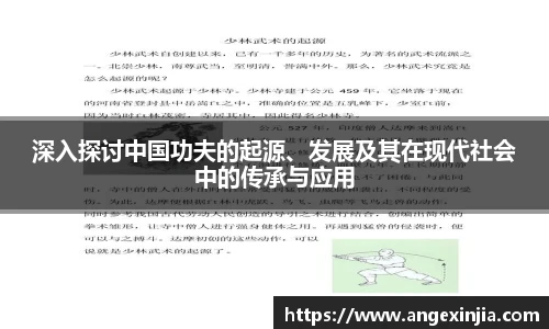 深入探讨中国功夫的起源、发展及其在现代社会中的传承与应用