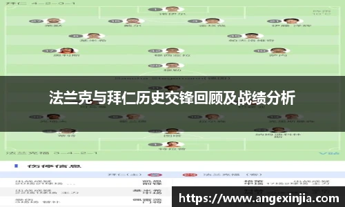 法兰克与拜仁历史交锋回顾及战绩分析